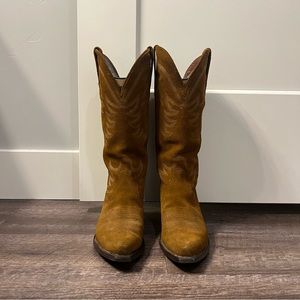 Tecovas The Annie Sienna Suede Cowgirl Boots